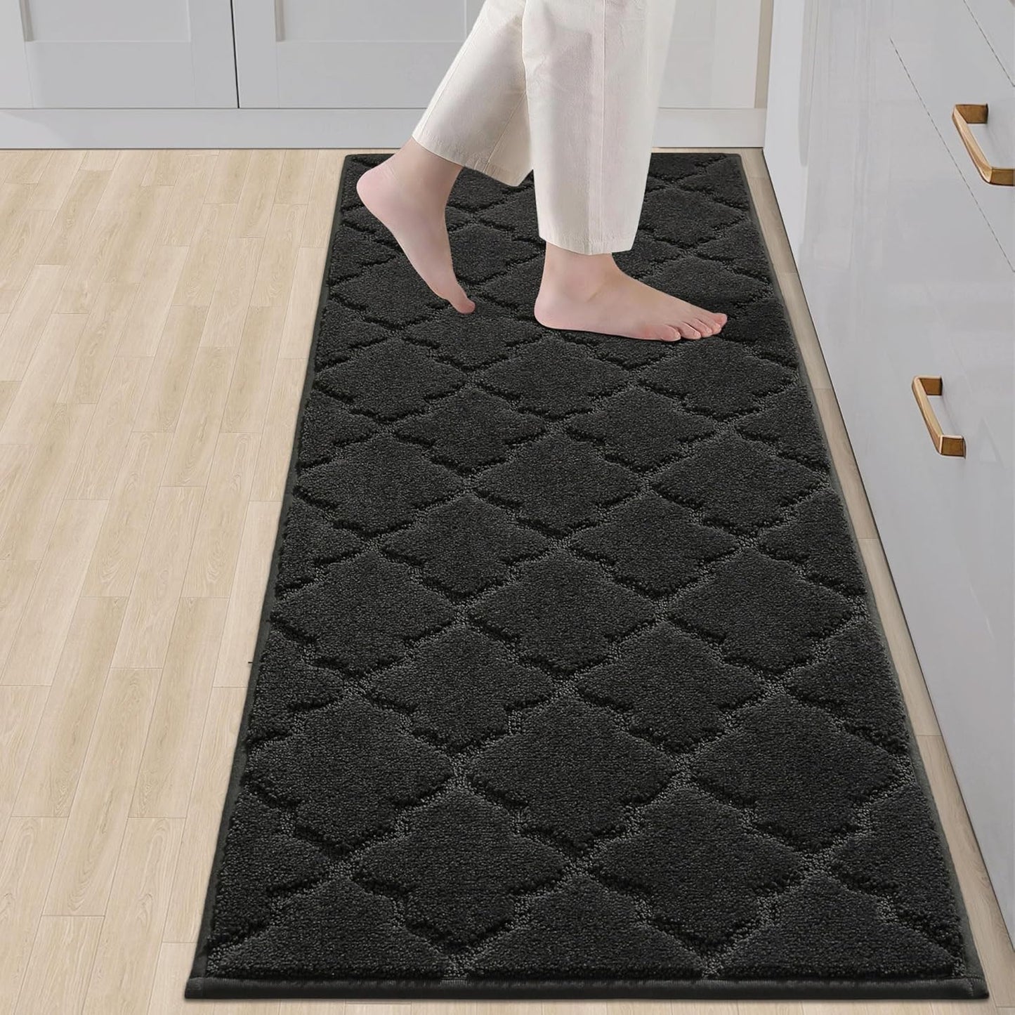COSY HOMEER Soft Kitchen Rugs for Sink Non-Skid and Washable