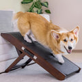 Dog Steps for Bed & Couch 2-in-1 Adjustable Ramp and Stairs - Walnut
