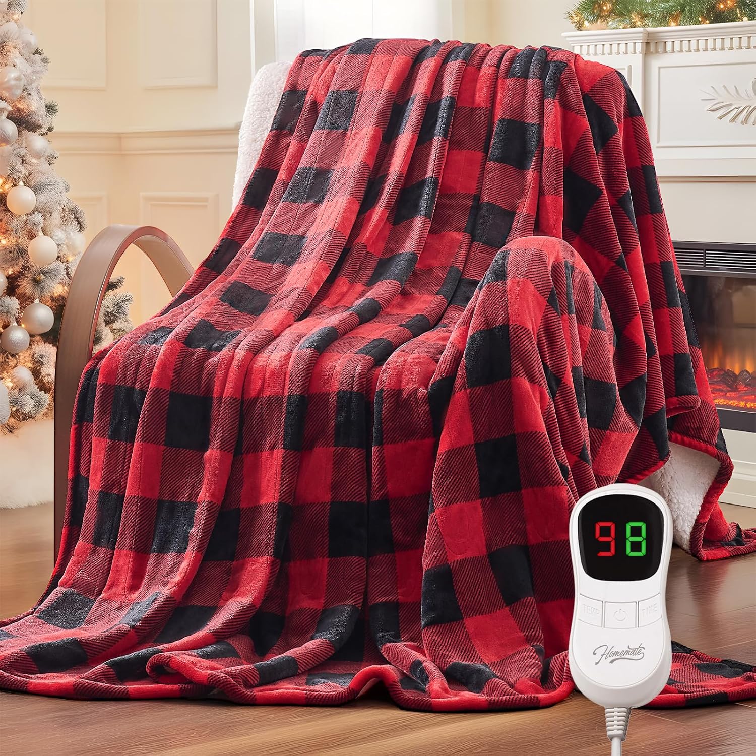 HomeMate Electric Blanket Heated Full Size for Cozy Warmth