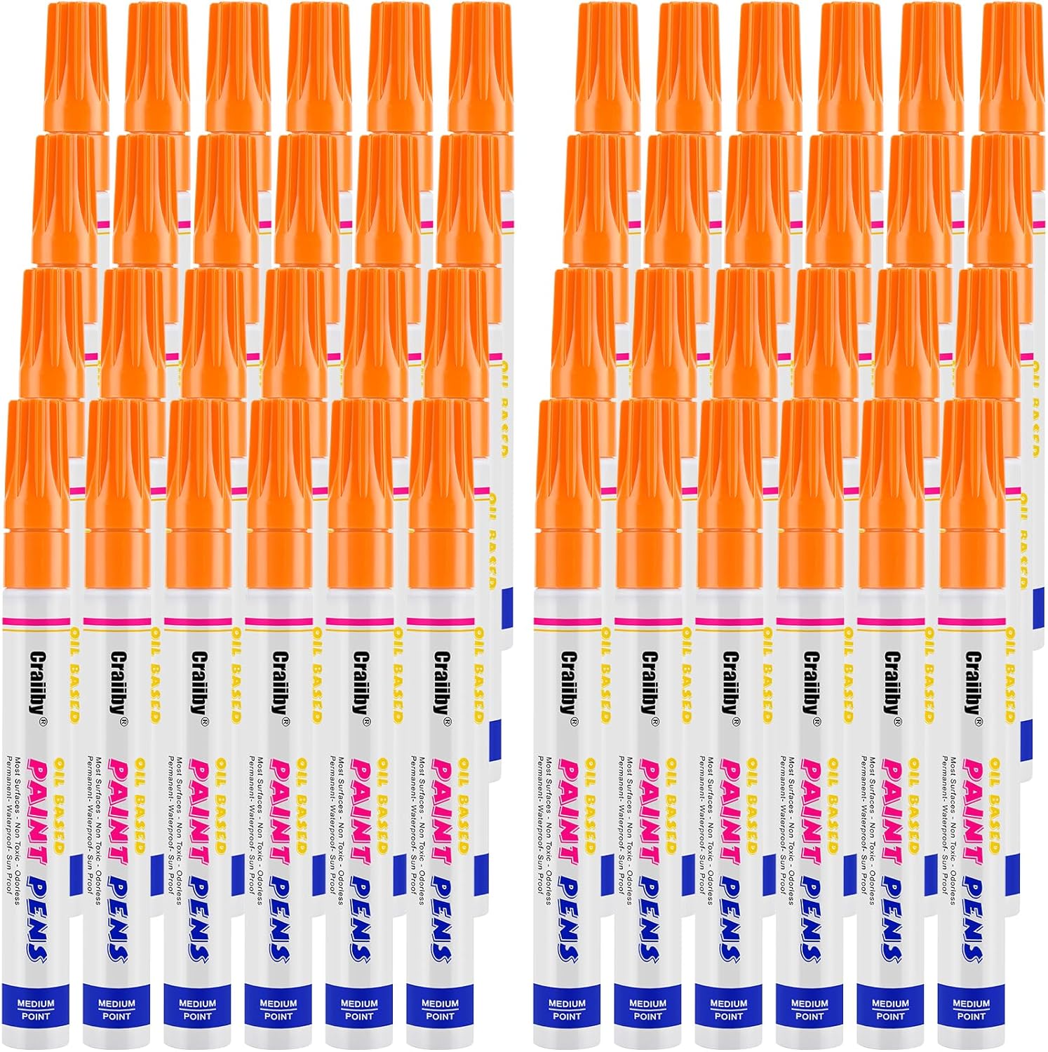 Orange Paint Markers Set for Vibrant Art on Any Surface
