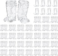 Cowboy Boot Shot Glasses 72 Pcs 1 Oz Mini Plastic Cups - Fun Western