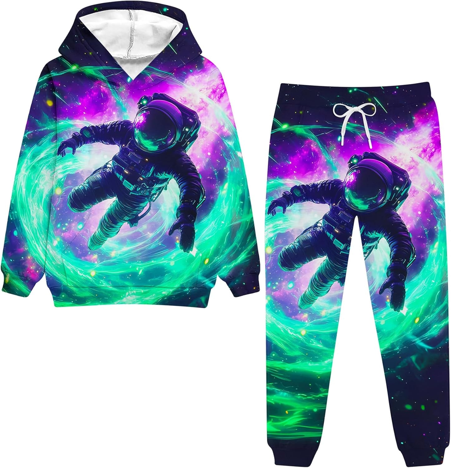 Boys Hoodie Pant Sets 3D Print Tracksuit for Ages 5-14 Years