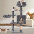 40in Cat Tree Tower with Metal Frame Hammock - Large Multi-Level Condo