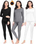 Women's Thermal Underwear Set 3-Pack - Fleece Lined Base Layer
