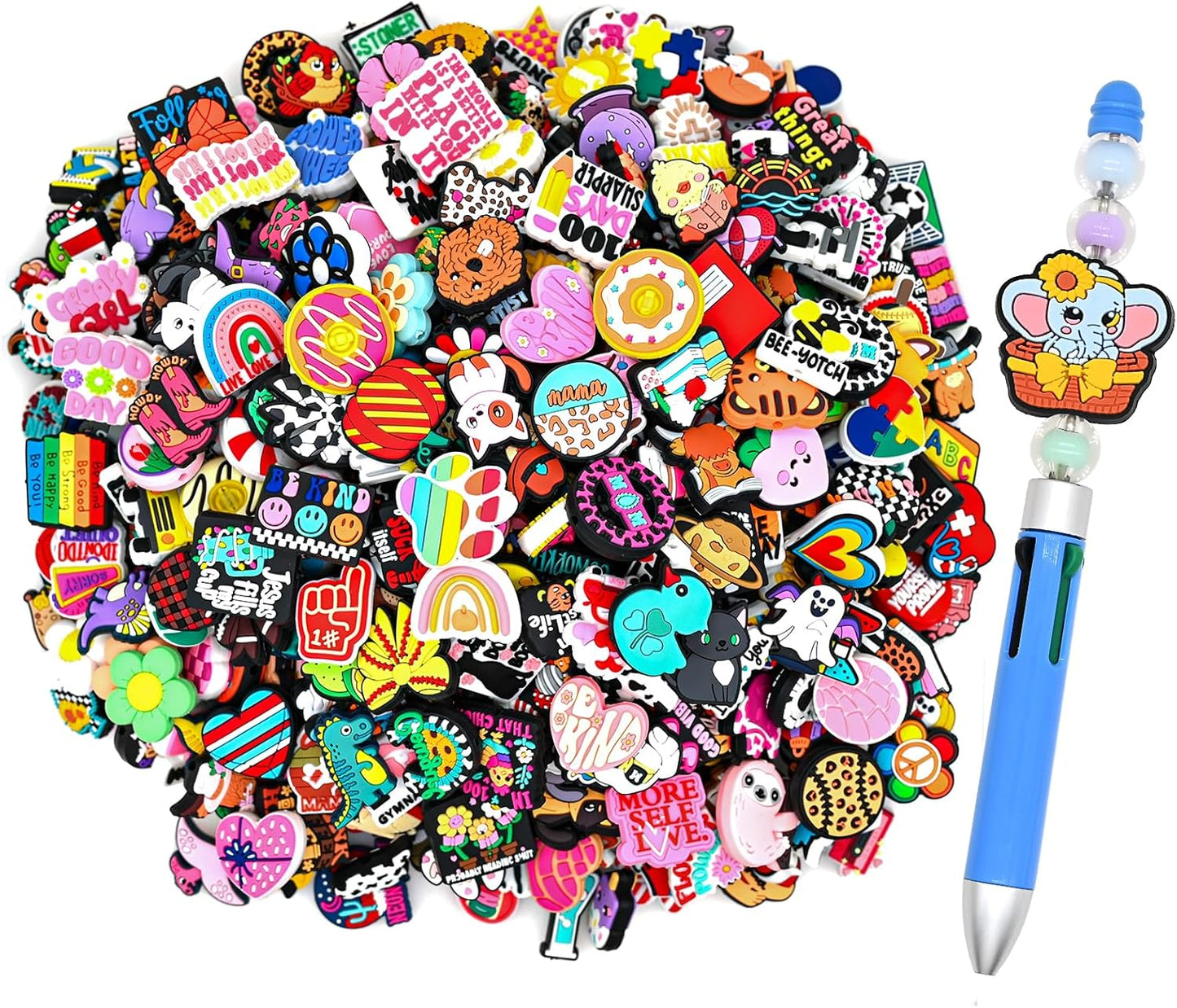 500Pcs Silicone Focal Beads for Creative DIY Jewelry Making