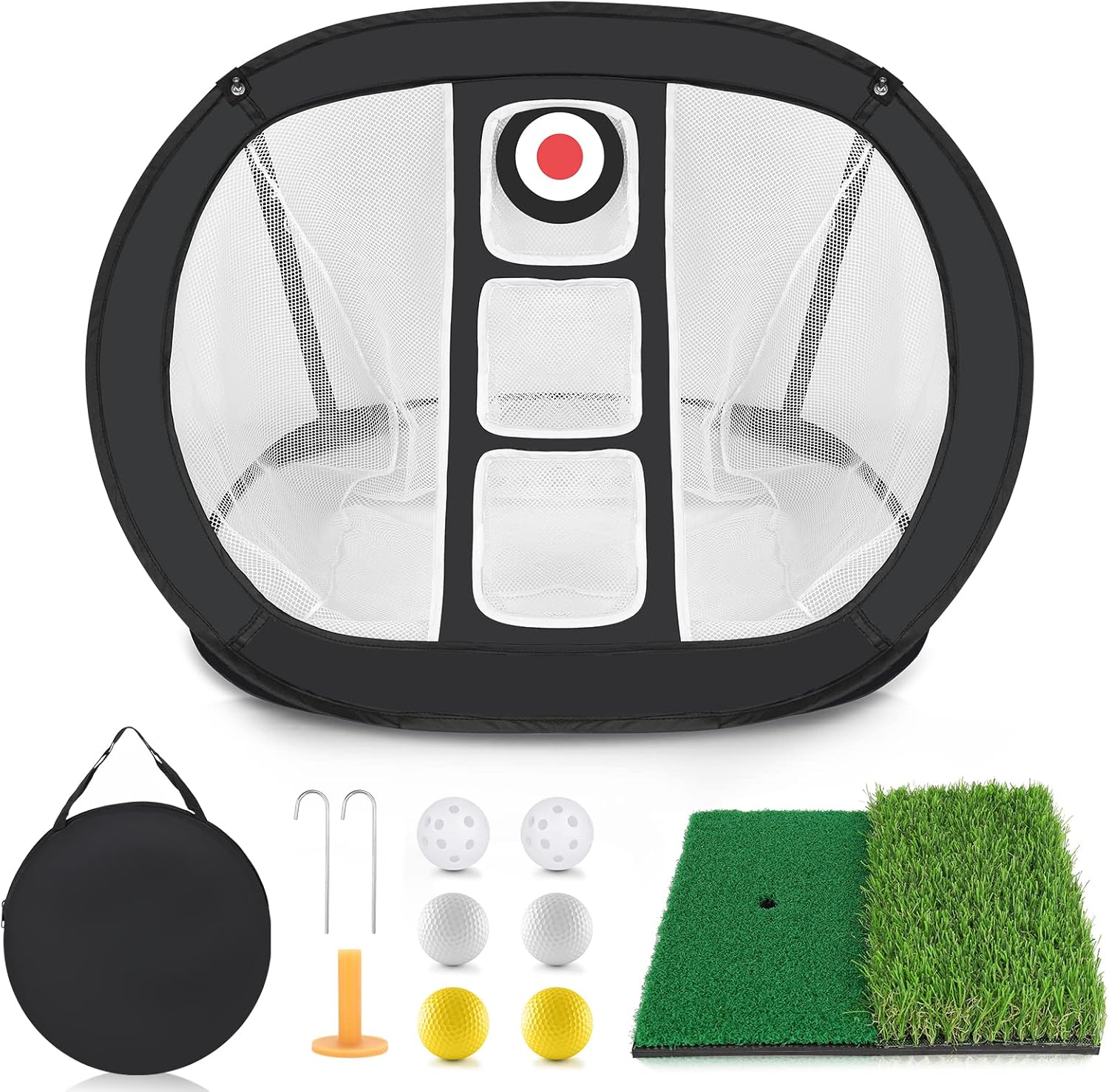 Portable Golf Training Set with Mat & Balls by Ausluofell