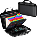 Fireproof Document Box Hard Case File Organizer - Portable Safe