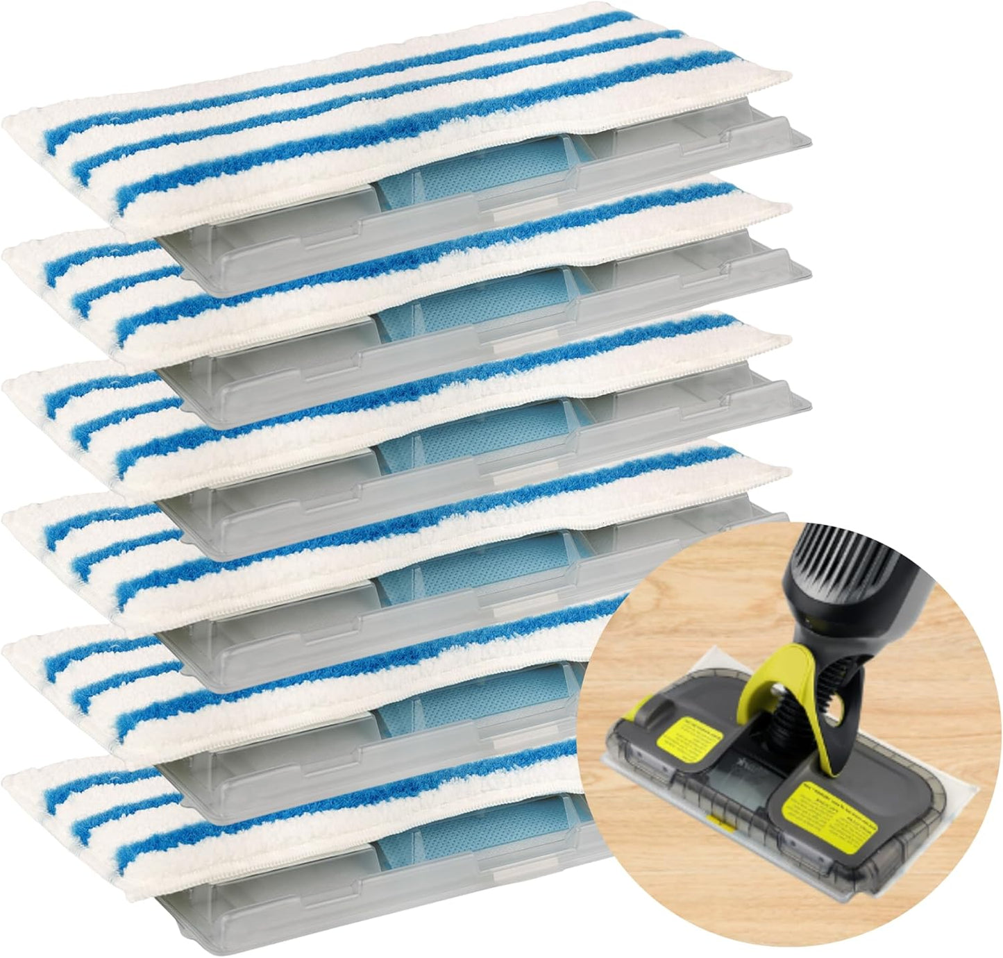 6 Sets Shark Vacmop Compatible Mop Pad Refills