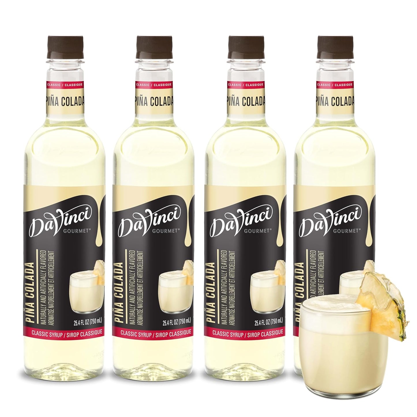 DaVinci Gourmet Classic Pina Colada Syrup for Cocktails & More
