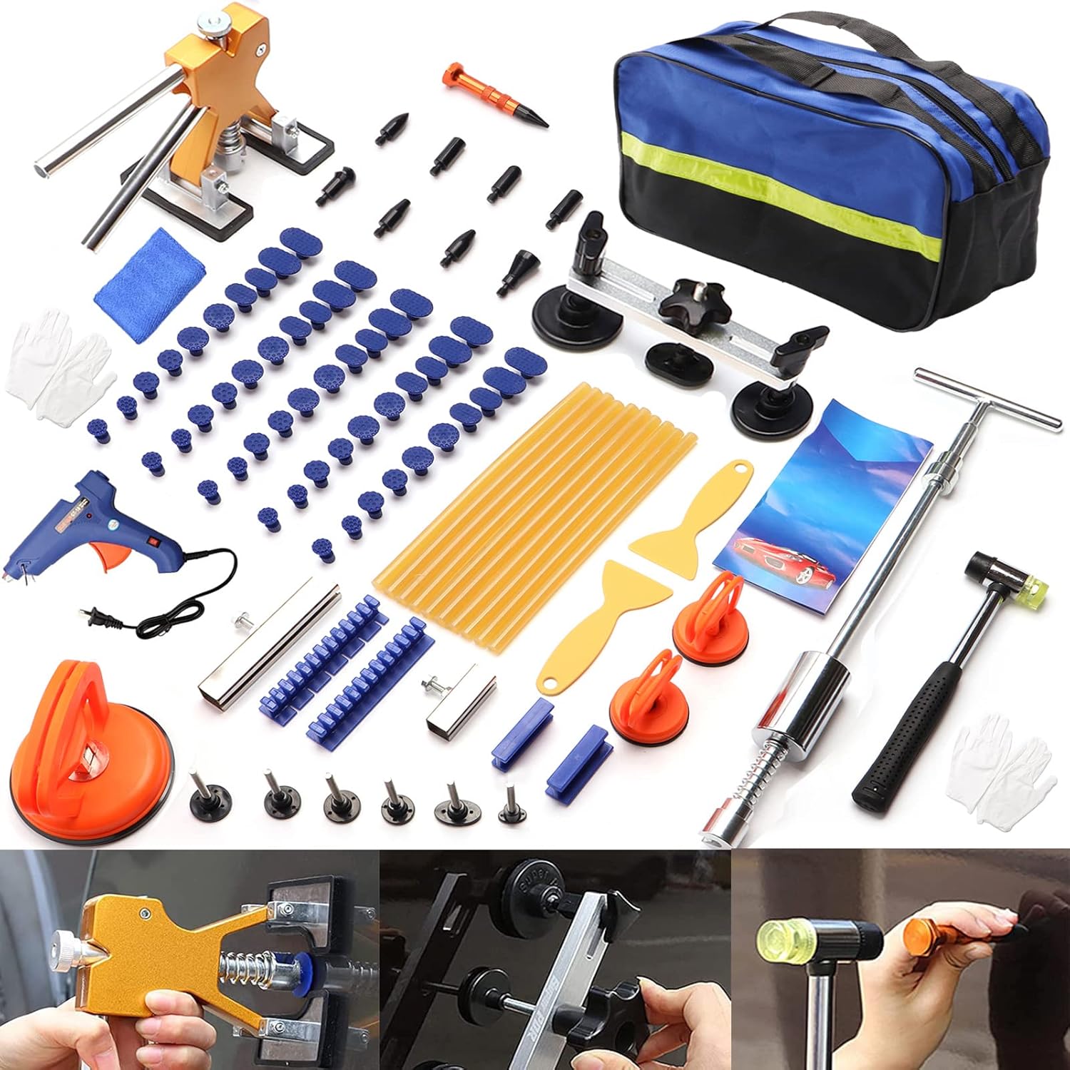 Jerbor 97PCS Car Dent Puller Kit for Easy Paintless Repair