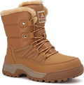 Womens Foldable Faux Fur Snow Boots - Waterproof Warm Winter