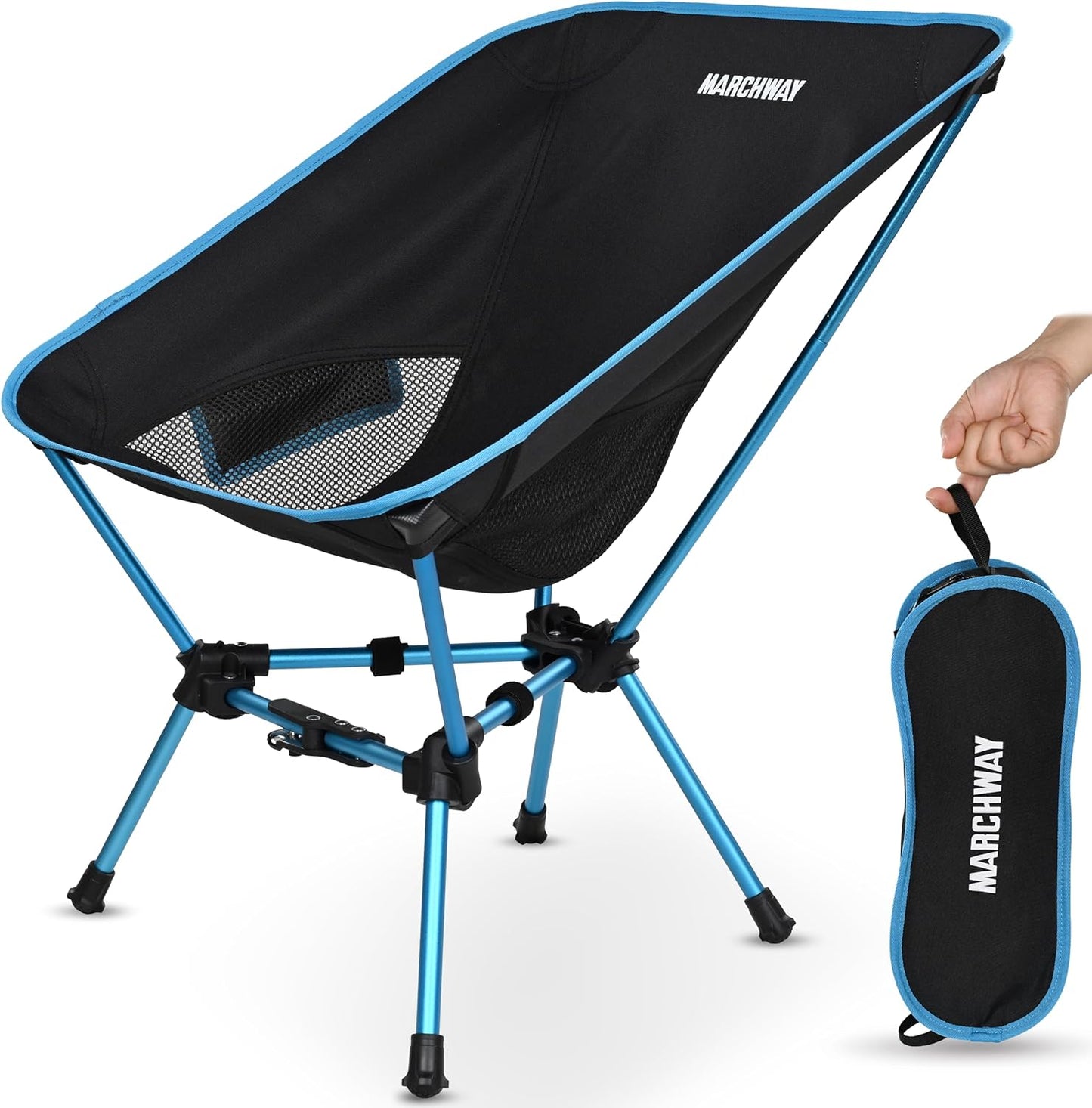 MARCHWAY Lightweight Folding Camping Chair for Outdoor Adventures