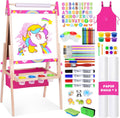Art Easel for Kids Wooden Adjustable Easel for Toddlers - Grows