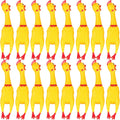 Sratte 16 Pack Screaming Chicken Toys Bulk Large Rubber Squeakers