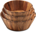 Wooden Bowls Salad Bowl Set of 3 - Handmade Large Serving Bowls