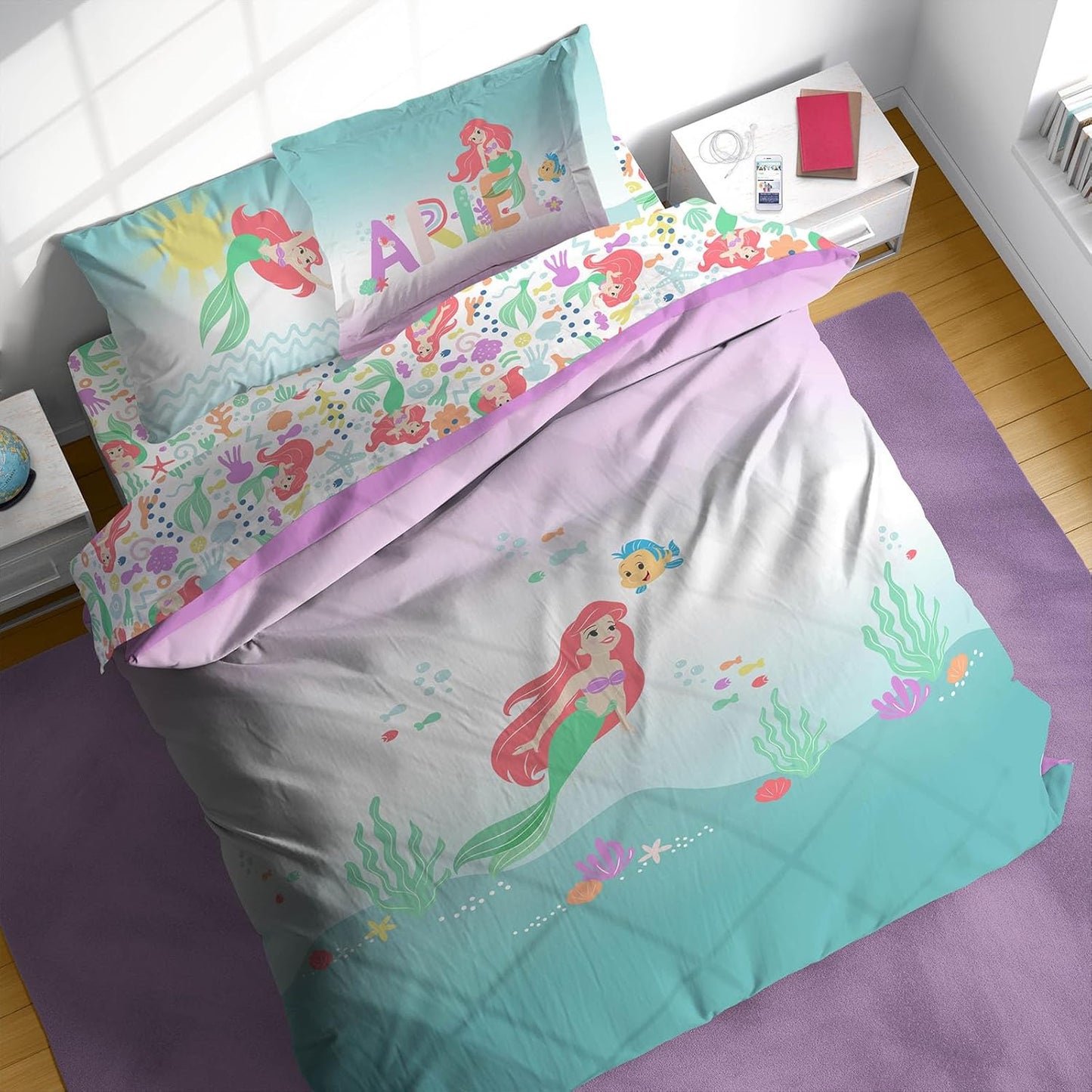 Sunny Side Up The Little Mermaid Full Comforter Set for Kids