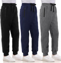 Boys Sweatpants Fleece Cotton Joggers 3 Pack - Warm, Durable Comfort