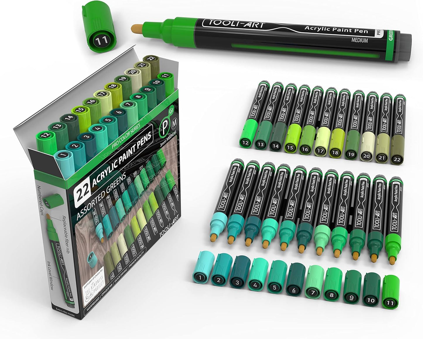 TOOLI-ART 22 Acrylic Paint Markers for Creative Projects