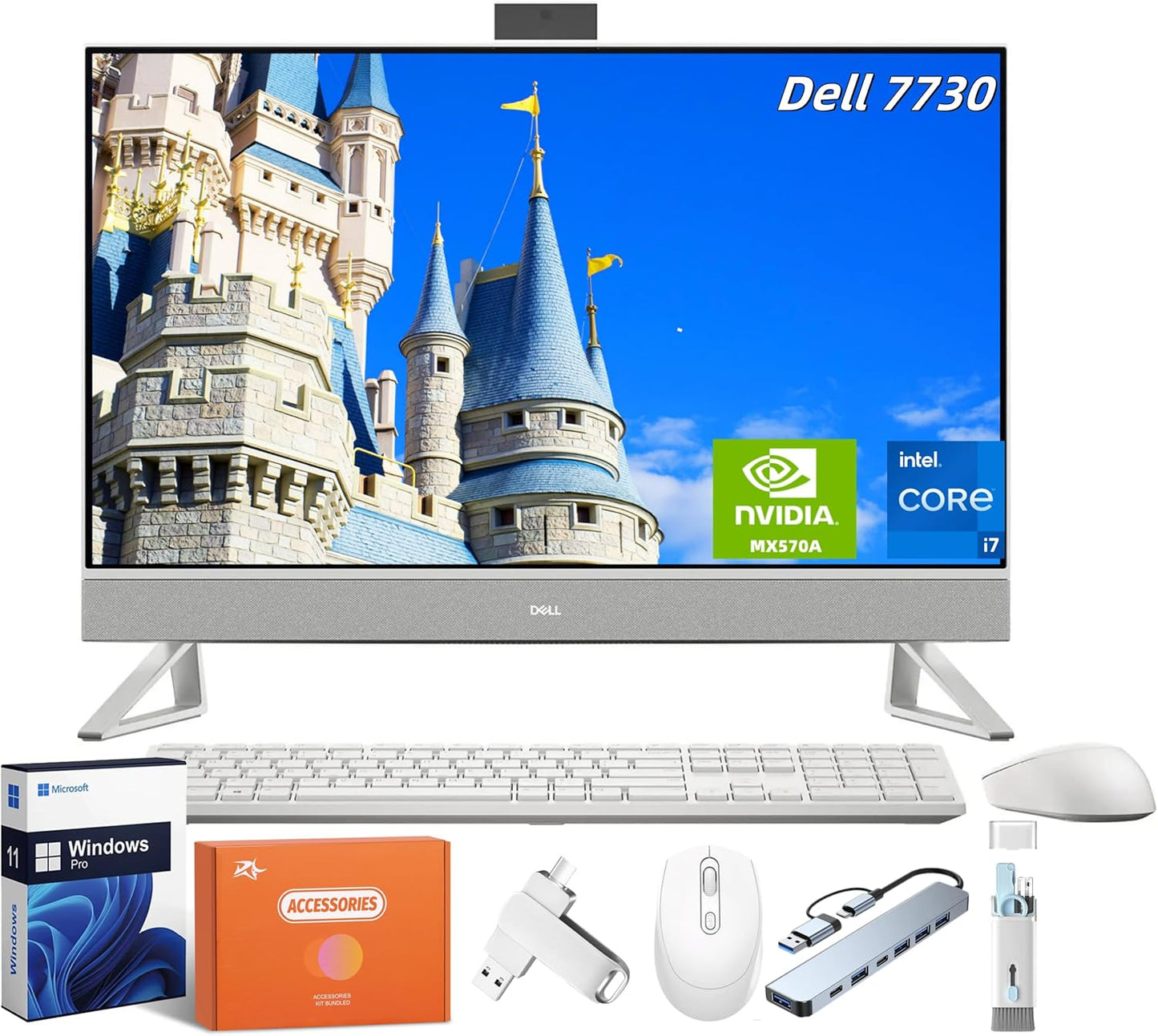 Dell Inspiron All-in-One Desktop with 27 Inch FHD Touchscreen