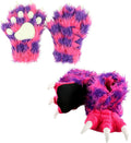 Lazy One Paw Mittens and Slippers Set - Cute Animal Costume Combo
