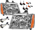 Headlights Assembly w/ Bulbs & Harness for 2007-2013 Chevy Tahoe