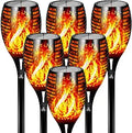 Otdair 96 LED Solar Torch Lights 6 Pack - 43in Flickering Flame