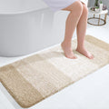 Bathroom Runner Rug 47x20 Light Beige - Soft Microfiber Bath Mat