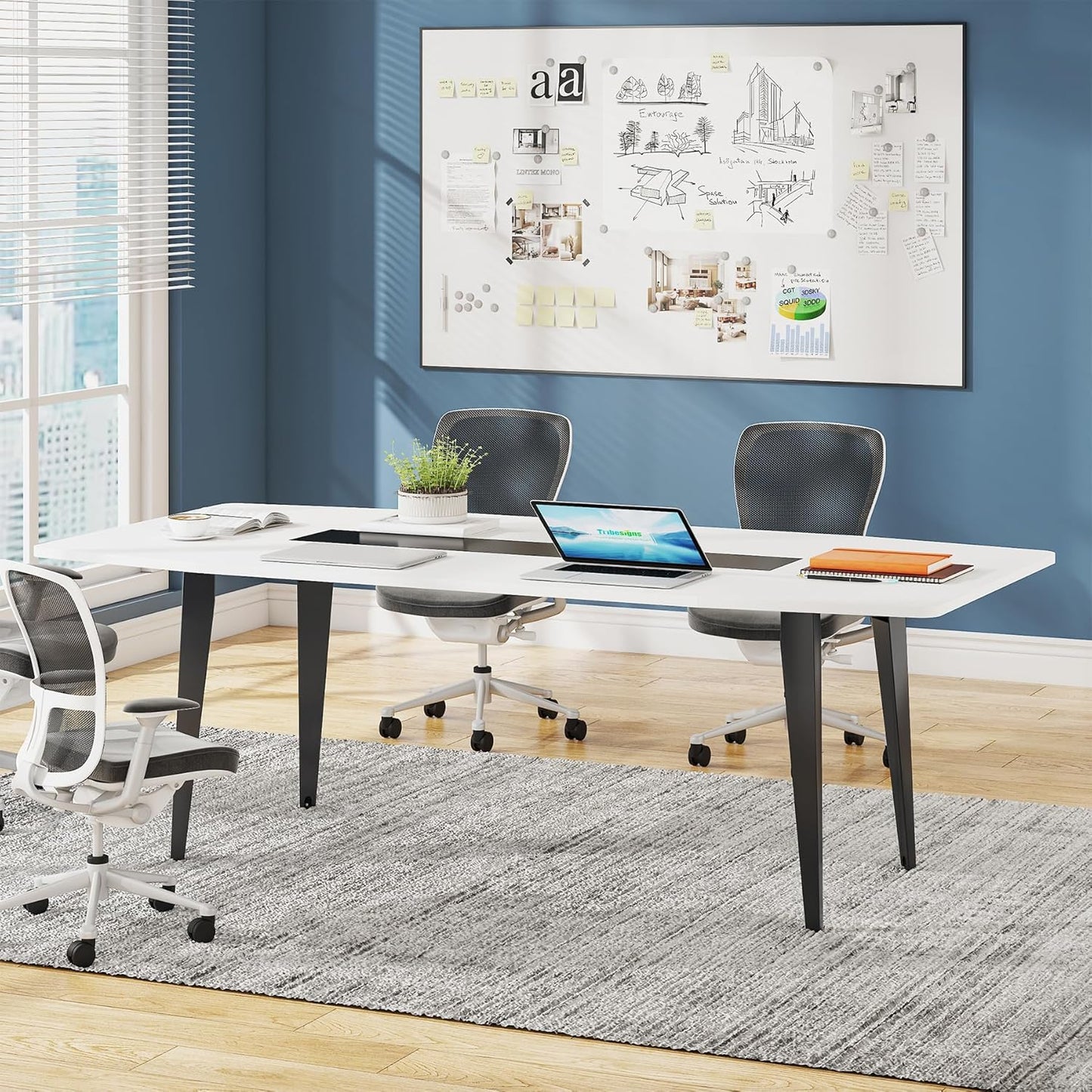 Tribesigns 6FT Conference Table for Modern Office Meetings