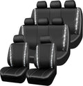 CAR PASS Bling Diamond Car Seat Covers - Sparkle Leather Seat Set