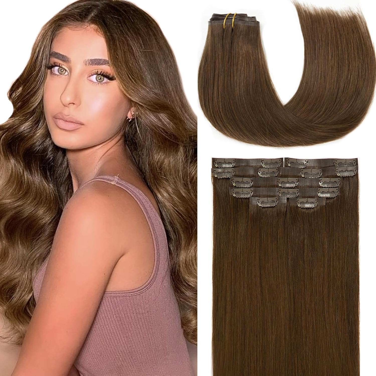 Loxxy Seamless Clip in Hair Extensions for Gorgeous Volume