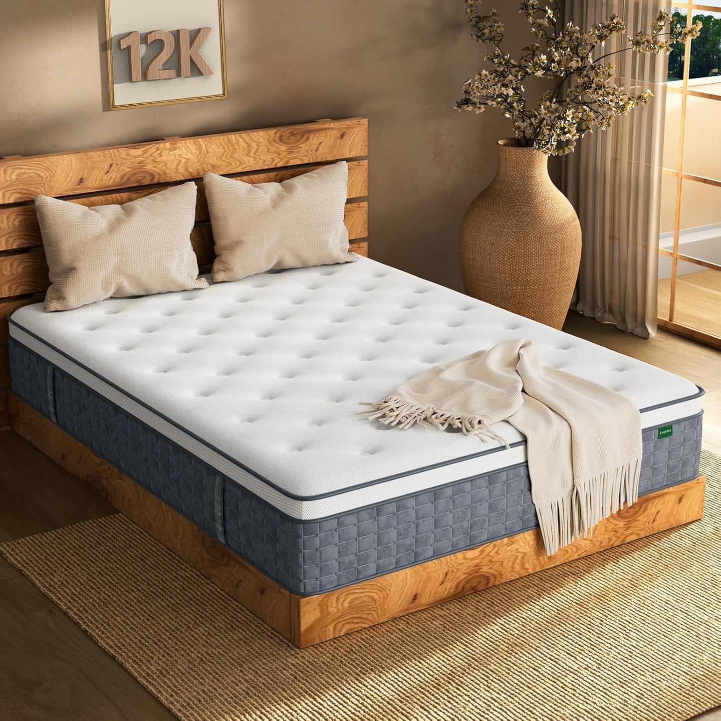 Luxysea King Mattress 12 Inch Memory Foam Hybrid Comfort