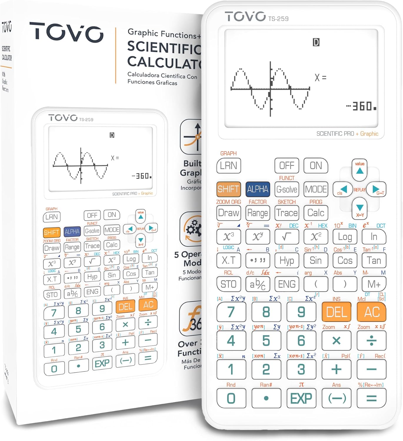 TOVO Scientific Calculator with Graphing Functions and Modes