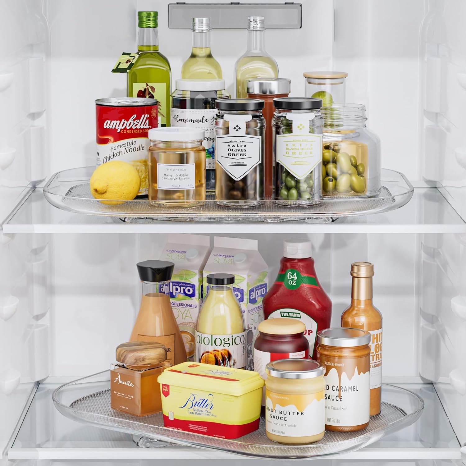LAMU Lazy Susan Organizer Turntable for Kitchen and Fridge