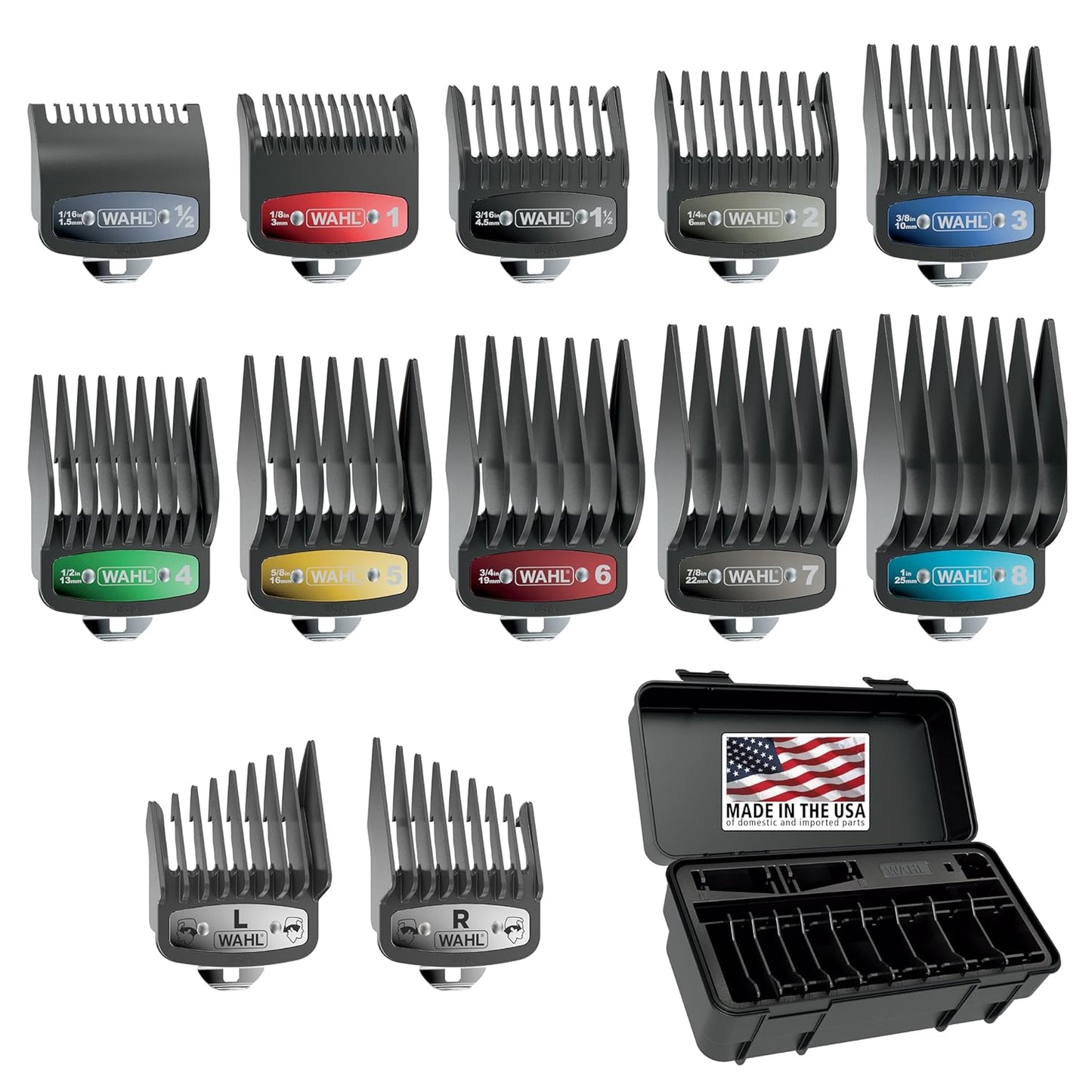 Wahl Genuine SECURE-SNAP Guide Comb Set for Hair Clippers