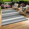 Waterproof Outdoor Rugs 8x10 Reversible Geometric Patio Rug