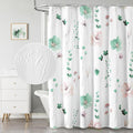 Extra Long Shower Curtain 72 x 84 - Modern Watercolor Floral Sage