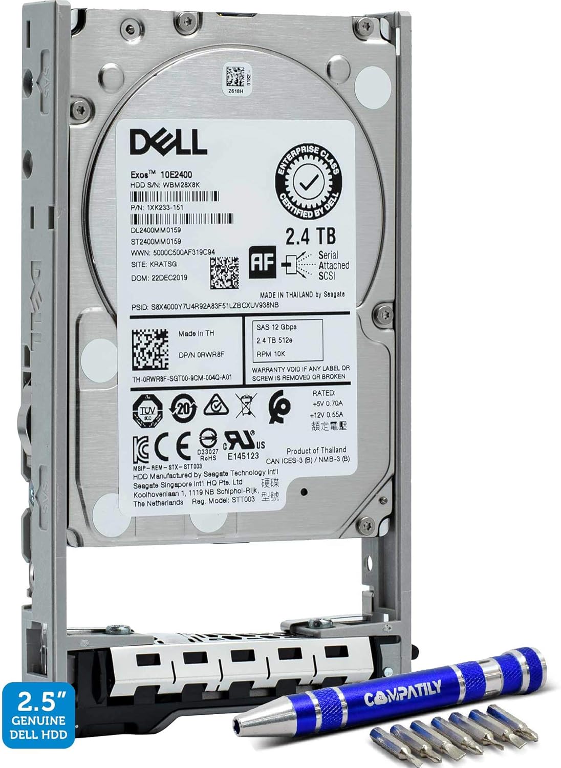 Dell 400-AUQX 2.4TB 10K SAS 2.5-Inch PowerEdge Hard Drive