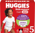 Huggies Size 5 Little Movers HuggFit 360 Baby Diapers - Reliable Leak