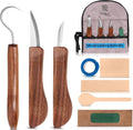 Beginner-Friendly Wood Carving Kit 3pc Whittling Knife Set - Easy