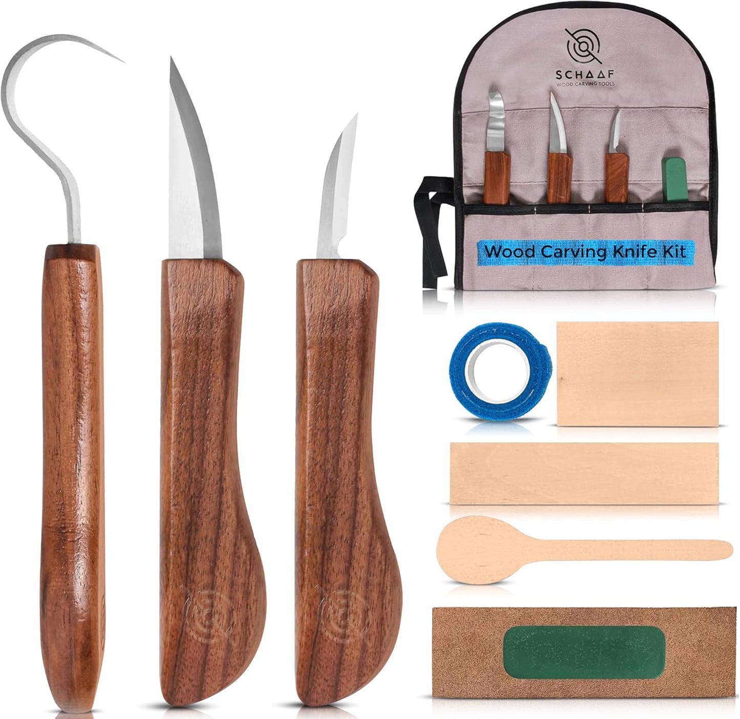 Beginner-Friendly Wood Carving Kit with Ergonomic Knives
