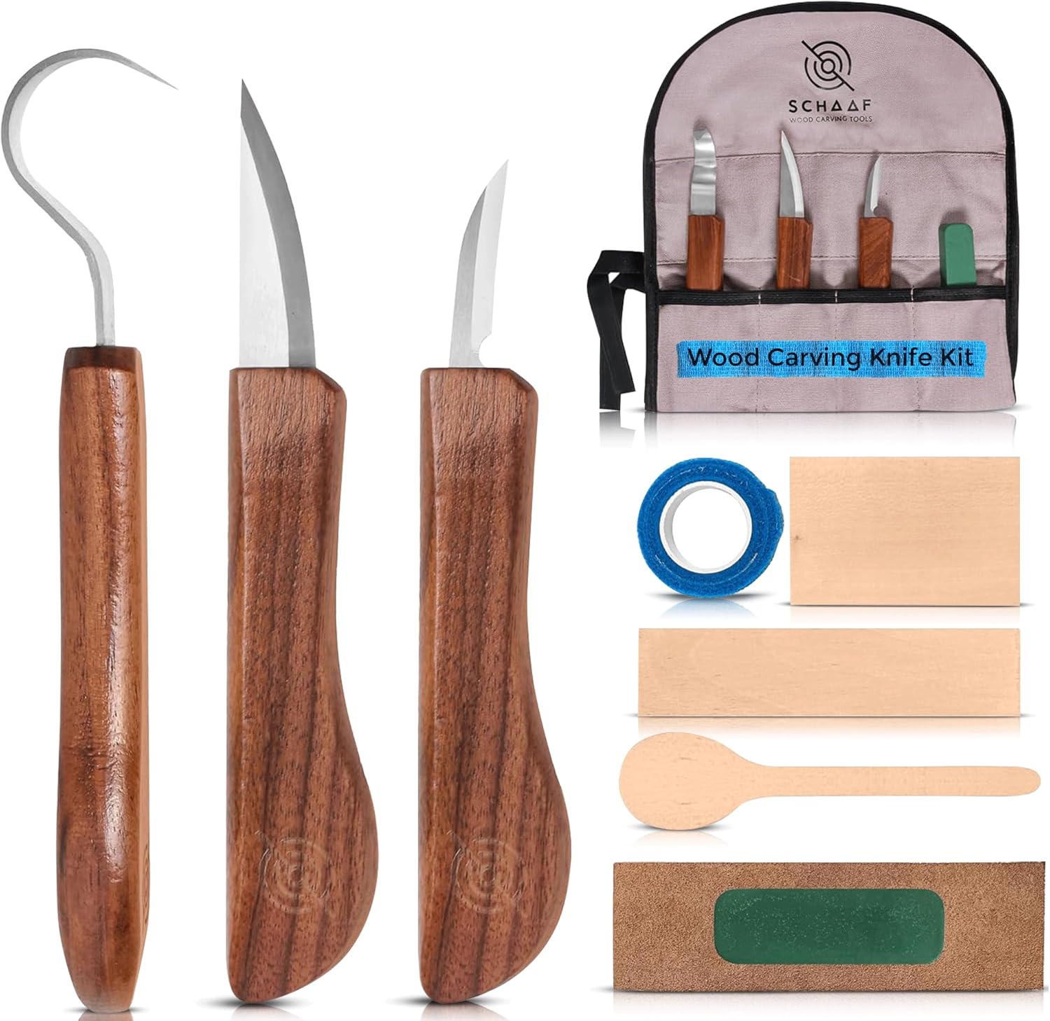 Beginner-Friendly Wood Carving Kit with Ergonomic Knives