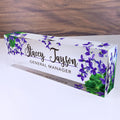 Personalized Acrylic Desk Name Plate Violets Design - Custom Office