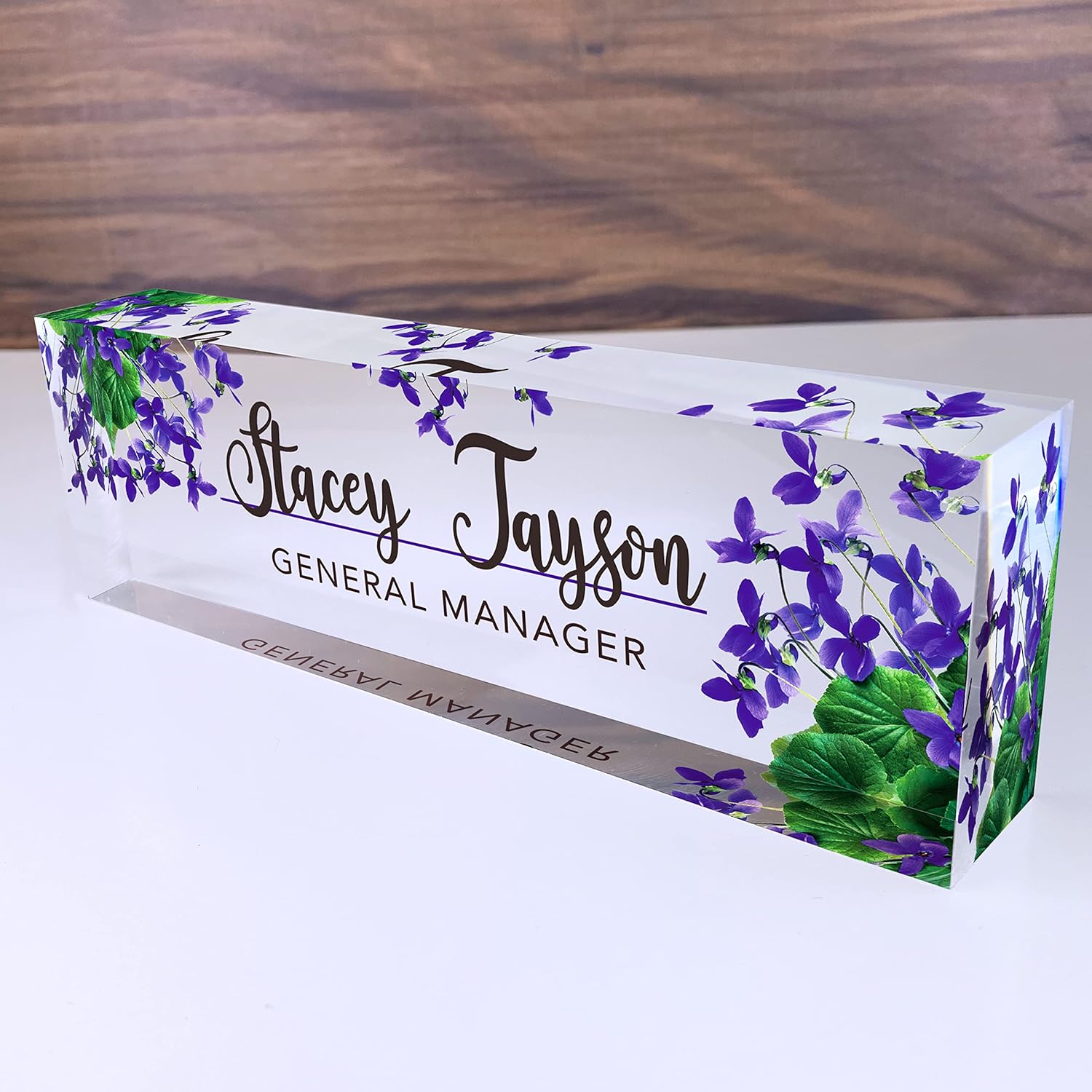 Personalized Name Plate For Desk | Custom Acrylic Office Decor