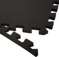Stalwart Interlocking Foam Tiles - Set of 6, Black - Versatile Gym & Play Surface