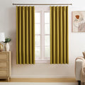 Yellow Pinch Pleated Curtains 72 in 2 Panels Set - Room Darkening