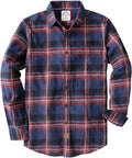 100% Cotton Flannel Shirt for Men - Soft Long Sleeve Plaid