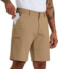 Men's Golf Shorts 10ft Stretch Quick Dry Cargo Shorts - UPF 50