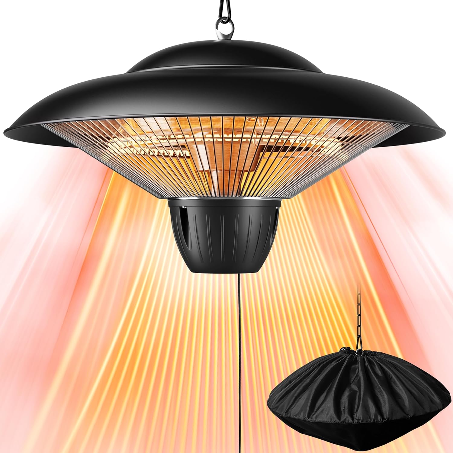 Danluke 1500W Electric Patio Heater - Waterproof & Safe