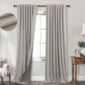 KOUFALL Neutral Blackout Curtains 84 in - Total Light Block