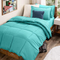 Twin XL Turquoise 5-Piece Comforter & Sheet Set - Ultra-Soft 1800